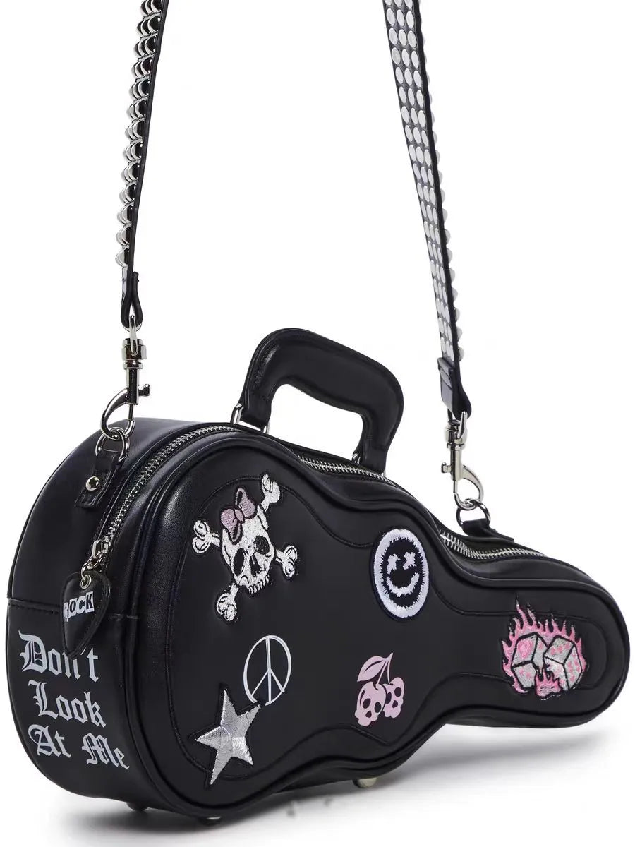 Rebel-Riff Gothic Guitar Case Rock Punk Handbag