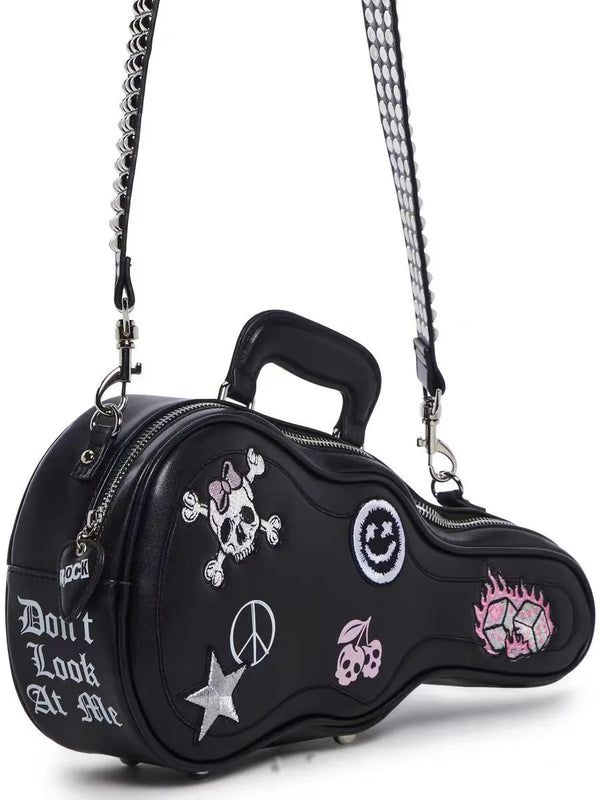Rebel-Riff Gothic Guitar Case Rock Punk Handbag