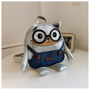Cosmic Glitz Dapper Bear Sequin Backpack