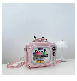 Retro Edition TV Statement Crossbody Bag