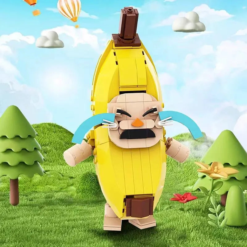 Internet Meme Crying Banana Cat MOC Building Blocks