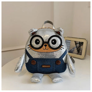 Cosmic Glitz Dapper Bear Sequin Backpack
