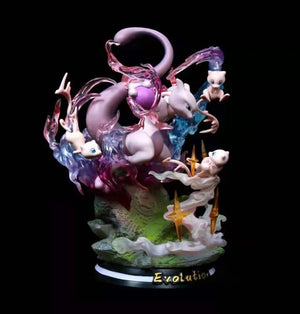 Mewtwo & Mew Illuminated Psystrike Vortex Ver. Figure (25 cm)