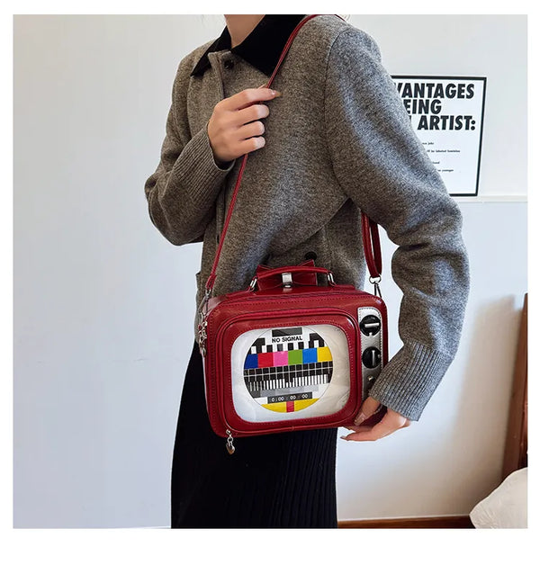 Retro Edition TV Statement Crossbody Bag