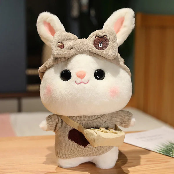 Cozy Dress-Up Bunny Premium Plush Toy (30 cm)