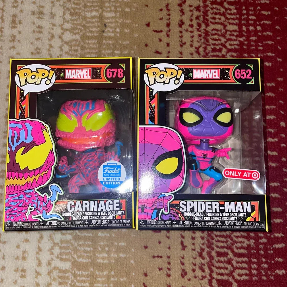Funko Pop Black Light Collector’s Duo: Carnage & Spider-Man