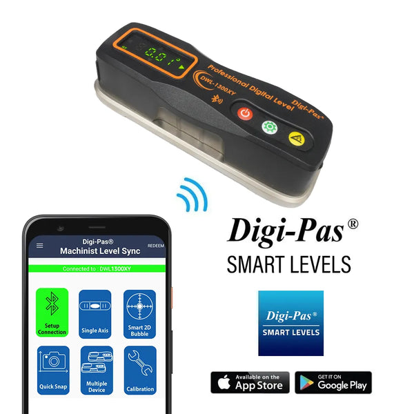 Digi-Pas DWL-1300XY Digital Machinist Precision Level & Inclinometer