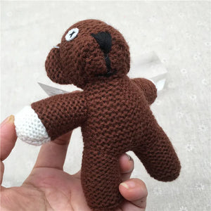 Mr. Bean Knitted Teddy Plush Keychain