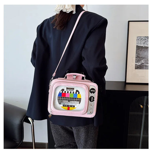 Retro Edition TV Statement Crossbody Bag