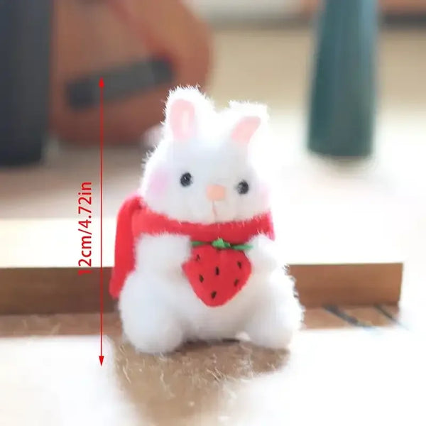 Utterly Adorable Strawberry Rabbit Keychain