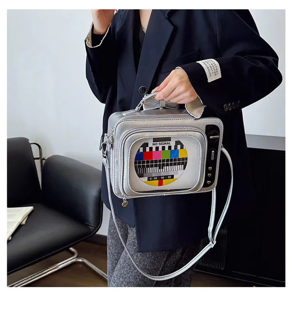 Retro Edition TV Statement Crossbody Bag