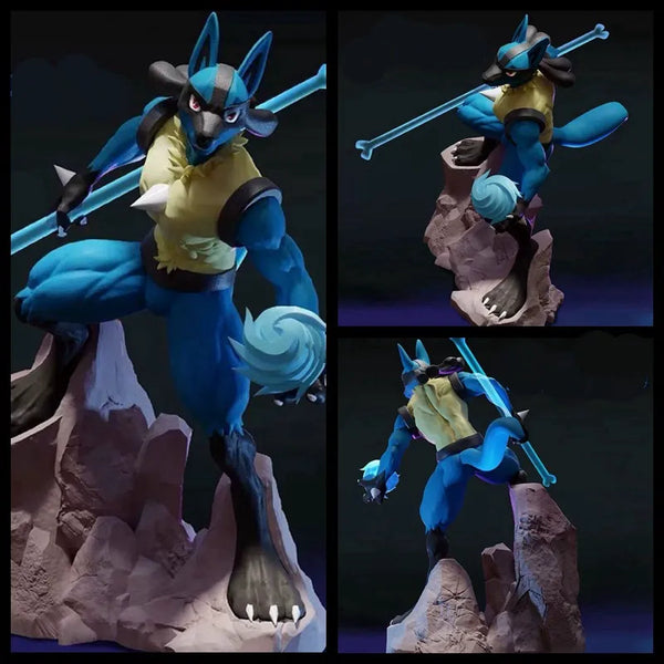 Lucario Aura Sphere & Bone Rush Ver. Figure (21 cm)