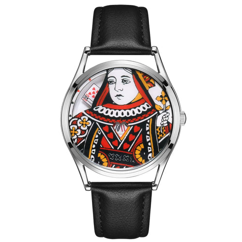 Queen Of Hearts Royal Card Quartz Watch