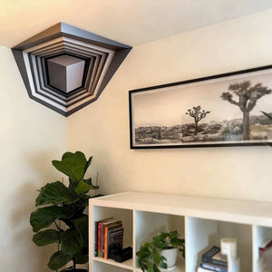 3D Impossible Corners Wall Illusion Stickers