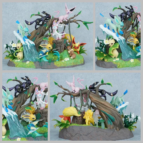 Eevee & Eeveelutions Forest Waterfall Figure (27 cm)