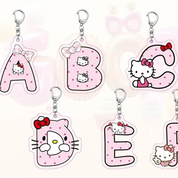 Hello Kitty Personalised Letter Keychain
