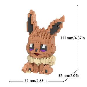 Eevee Evolutions 3D Elemental Micro Building Blocks