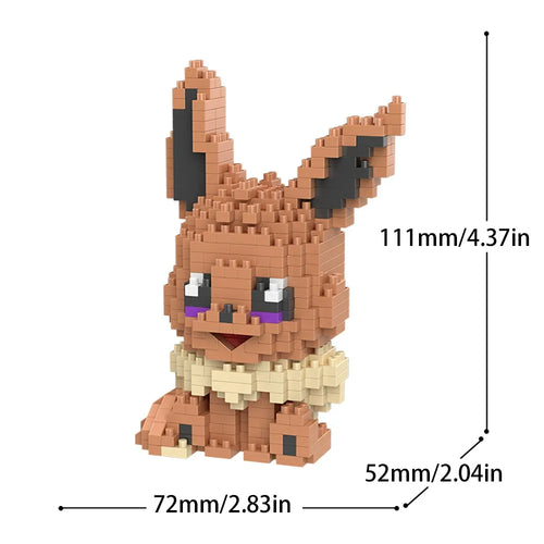 Eevee Evolutions 3D Elemental Micro Building Blocks