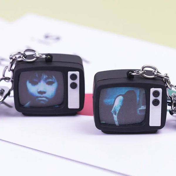 Cinema Horror TV Glow & Sound Keychain