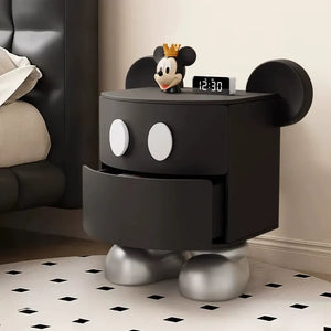 Vintage Mickey Dual Drawer Matte Charcoal Cabinet