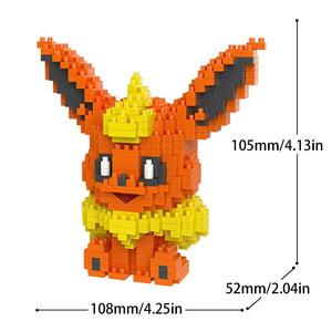 Eevee Evolutions 3D Elemental Micro Building Blocks