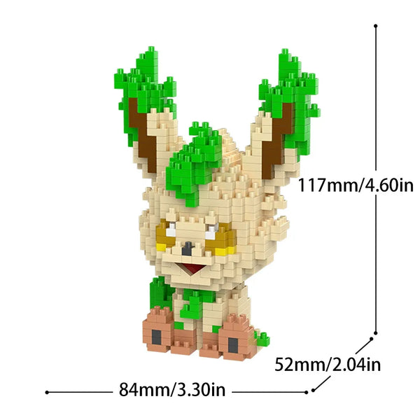 Eevee Evolutions 3D Elemental Micro Building Blocks