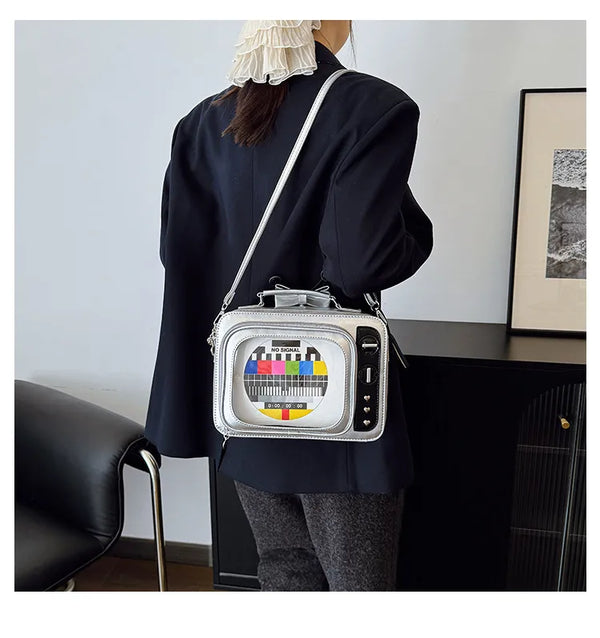 Retro Edition TV Statement Crossbody Bag