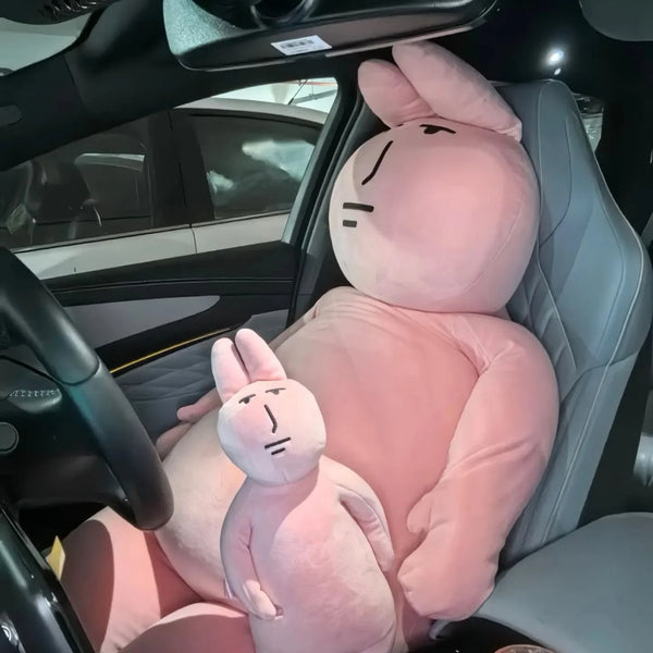 Pink Humanoid Rabbit Plush Pillow