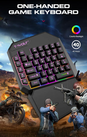 Thunderwolf T19 One Handed Keyboard