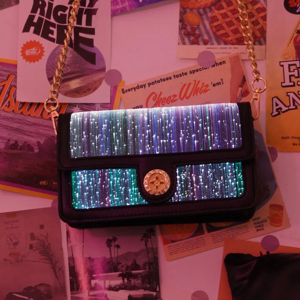 Luminous Fiber Optic Chain Sling Bag