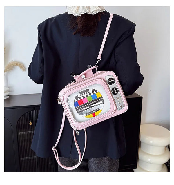 Retro Edition TV Statement Crossbody Bag