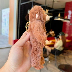 Punch Monkey Furry Plush Keychain