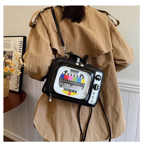 Retro Edition TV Statement Crossbody Bag