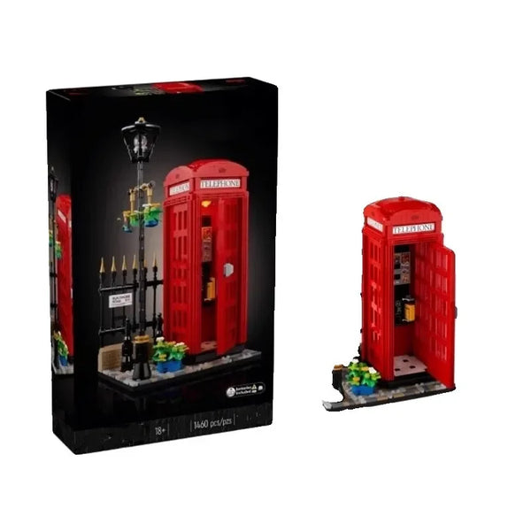 London Red Phone Booth Blocks (1460 Pcs)