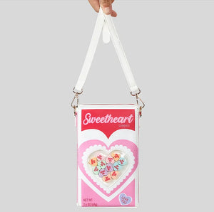 Berry-Sweet Sweetheart Candy Box Crossbody Bag
