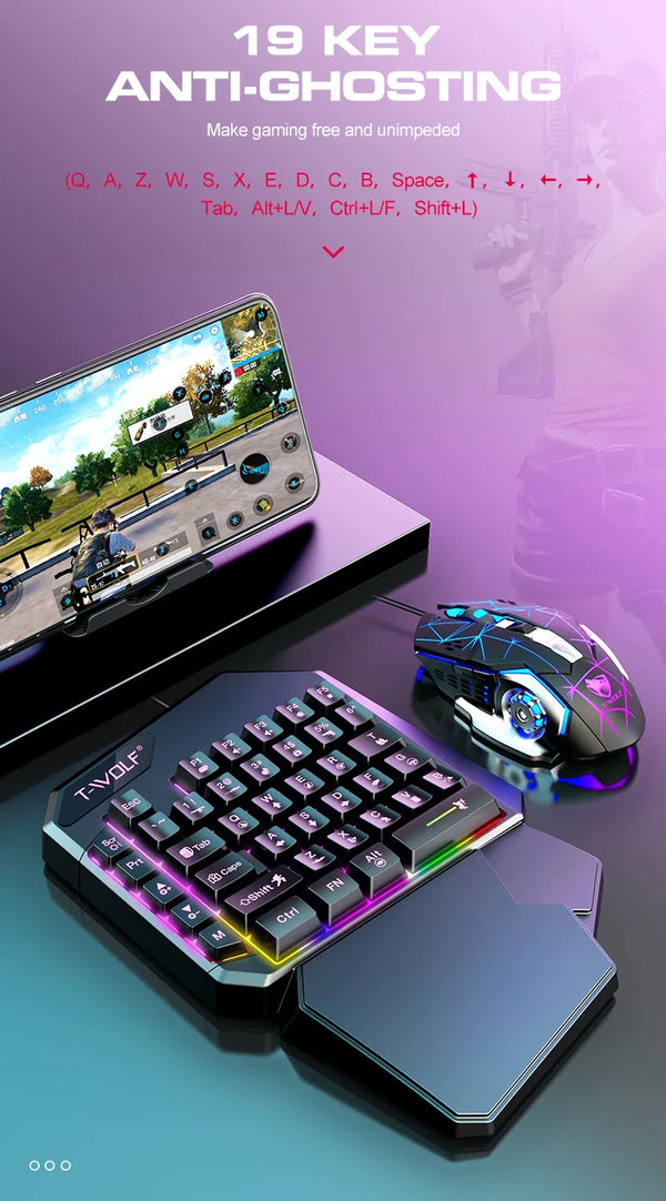 Thunderwolf T19 One Handed Keyboard