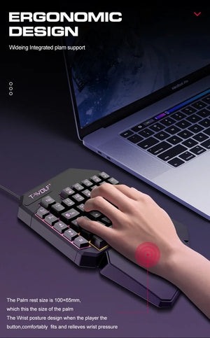 Thunderwolf T19 One Handed Keyboard
