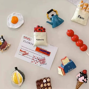 3D Food Dopamine Fridge Magnets