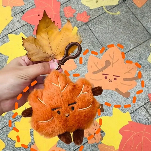 JC Maple Leaf Plush Keychain