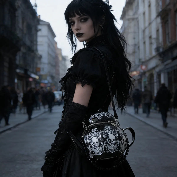 Nocturnia Gothic Brew Skull Teapot Bag
