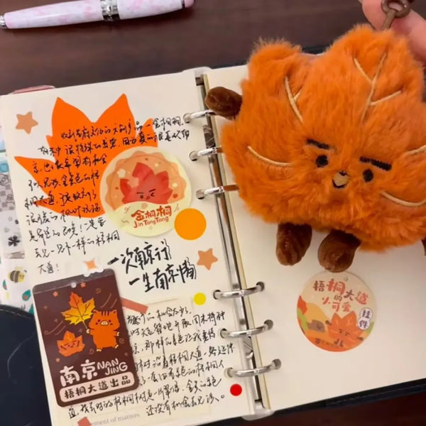 JC Maple Leaf Plush Keychain