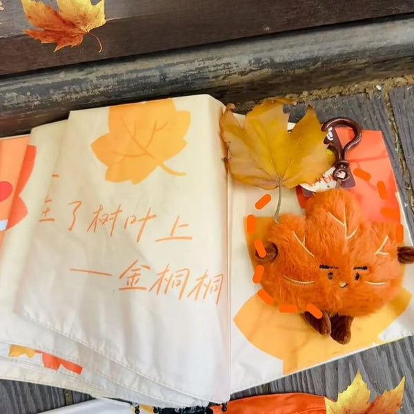 JC Maple Leaf Plush Keychain