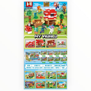 My World Minecraft Mushroom House 8-in-1 Biome Playset