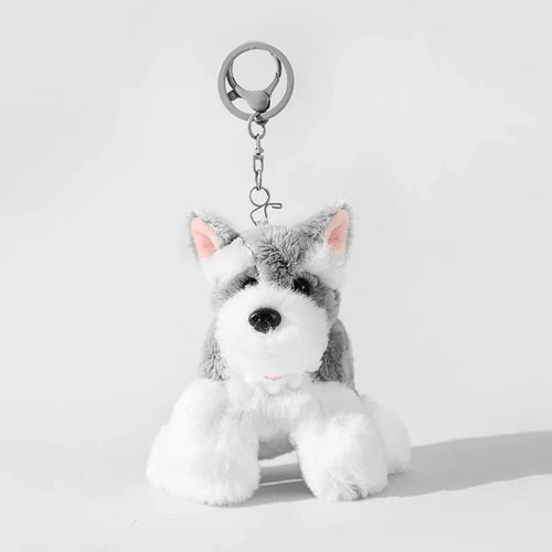 Dapper-Dog Schnauzer Plush Keychain