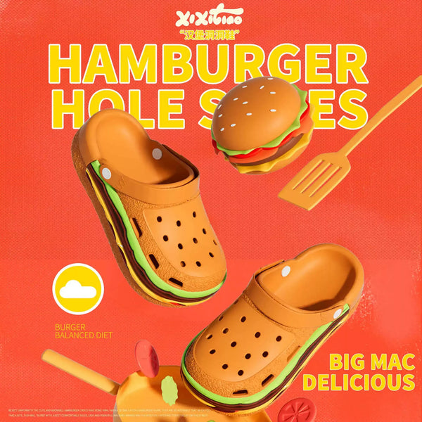 Big Mac Hamburger Clogs