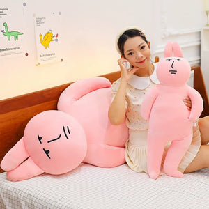 Pink Humanoid Rabbit Plush Pillow