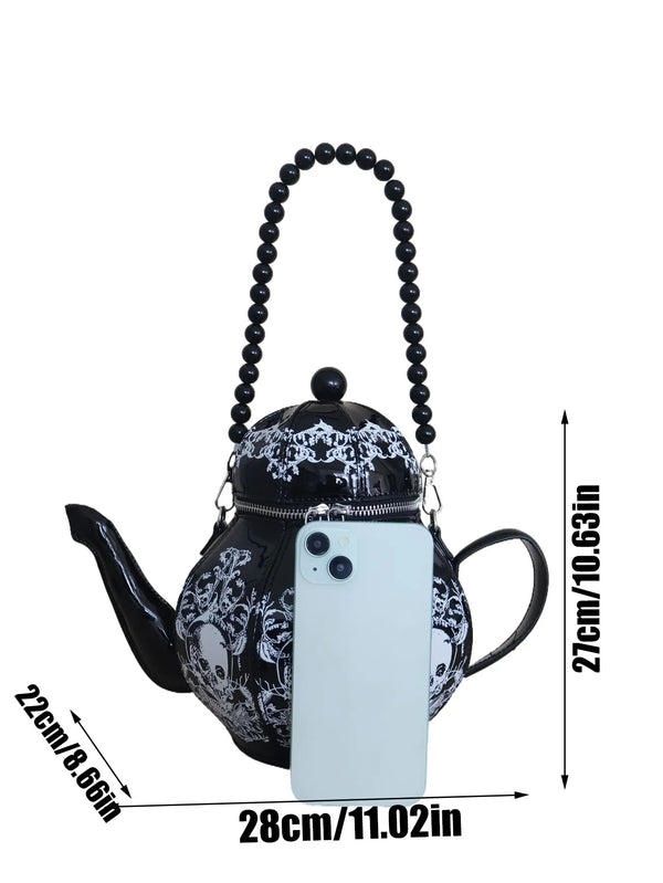 Nocturnia Gothic Brew Skull Teapot Bag