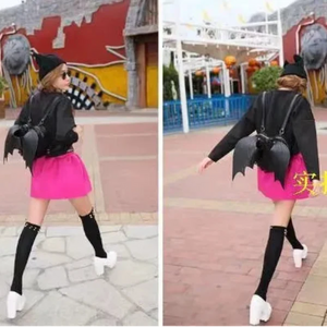 Nocturnia Harajuku Goth Bat-Wing Heart Bag