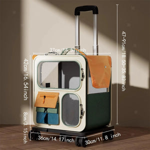 Stylish Pet Travel Rolling Suitcase