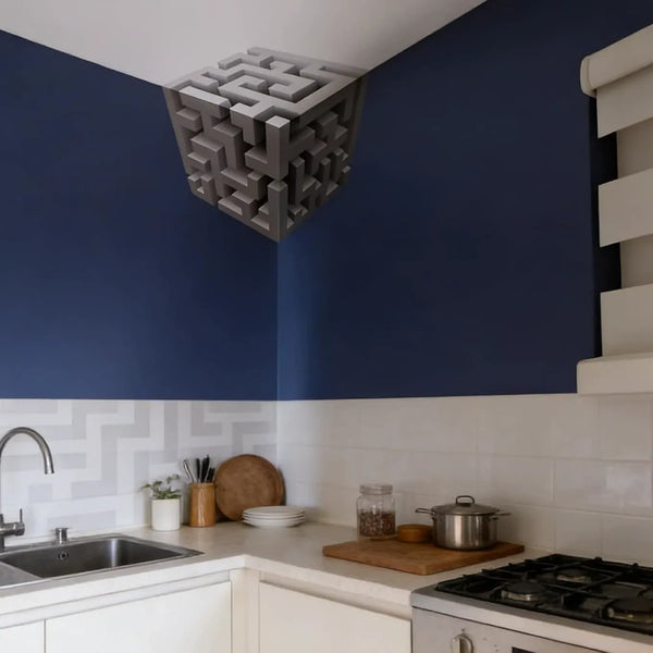 3D Impossible Corners Wall Illusion Stickers